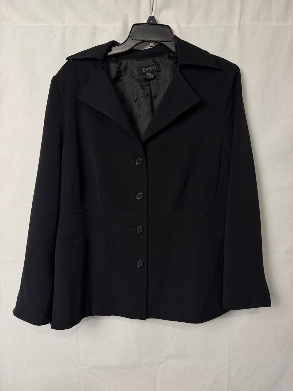 Lane Bryant Black Structured Button Front Blazer Jacket Stretch Plus Size 16